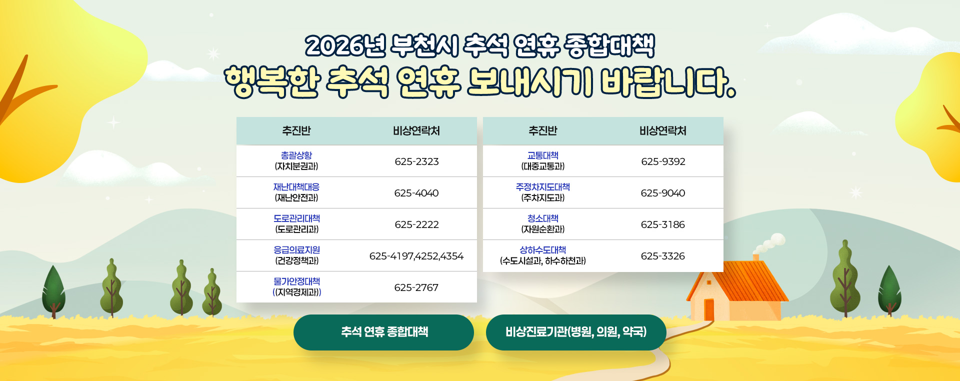 추석연휴대책