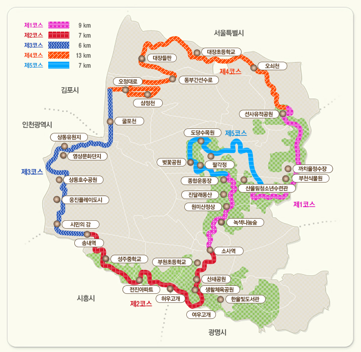 부천둘레길 총괄도