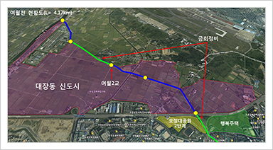 여월천 생태하천 복원 - 사업대상지 현황도 이미지