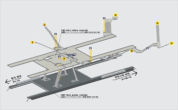 대합실 및 승강장 안내도