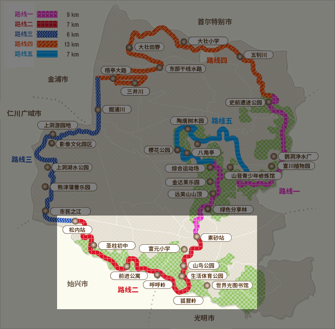 环林道路线二总览图