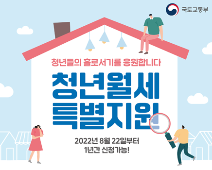 청년월세 특별지원 2022년 8월 22일부터 1년간 신청가능 